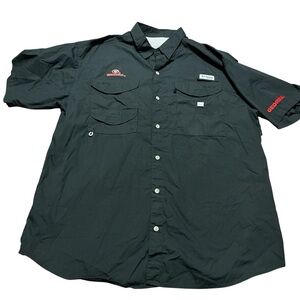 University Georgia Bulldogs Columbia PFG Black Button Down Size XL Football UGA